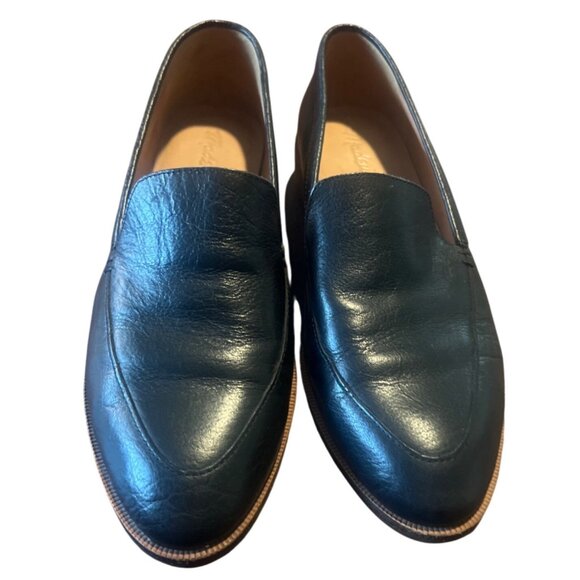 Madewell Womens Black Leather Loafers Size 7 - Picture 8 of 10
